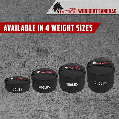 WOLF TACTICAL Sandbag Workout Bag Sand Bags for Weight Training Workout Sandbag Fitness Sand Bag - color: 150 LB