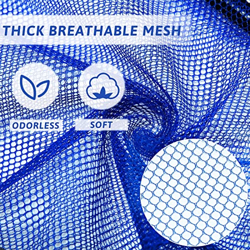 Saintrygo 20 Pcs Reflective Mesh Drawstring Bag 16.54 x 13.78 Inch Quick Drying Swimming Sport Beach Bag Swimming Athletic Gym Clothes Beach Sports Storage(Blue) - color: Blue