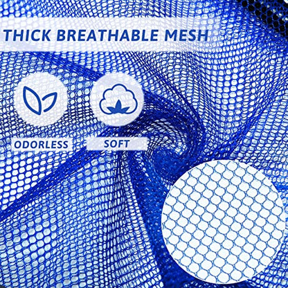 Saintrygo 20 Pcs Reflective Mesh Drawstring Bag 16.54 x 13.78 Inch Quick Drying Swimming Sport Beach Bag Swimming Athletic Gym Clothes Beach Sports Storage(Blue) - color: Blue