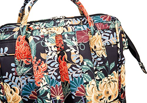 Kinmac Wide Open Style Laptop Backpack for Laptop Up to 15.6 Inch Men Women Travel Outdoor Backpack (Golden Chrysanthemum) - color: Golden Chrysanthemum（open Wide）
