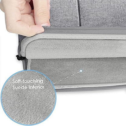 ProElife 15-Inch Laptop Sleeve Case for 2025-2023 MacBook Air 15 inch with M4 M3 M2 Accessory Traveling Carrying Case Water-Resistant Bag Cover for MacBook Air 15'' 2025 2024 2023 M4 M3 M2 (Gray) - color: Gray