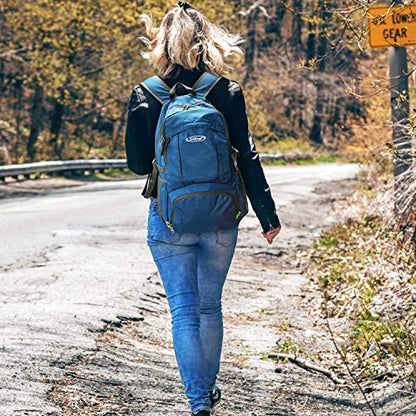 G4Free 40L Lightweight Packable Hiking Backpack, Waterproof Travel Daypack - color: Dark Blue