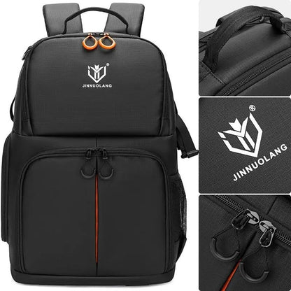 Camera Backpack, Large Capacity Outdoor DSLR Backpack, Compatible with 15.6-Inch Laptops, Canon and Nikon, Black - color: 9013-black
