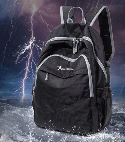 Geboldil Men's and women's lightweight foldable hiking travel backpack waterproof camping backpack - color: Black