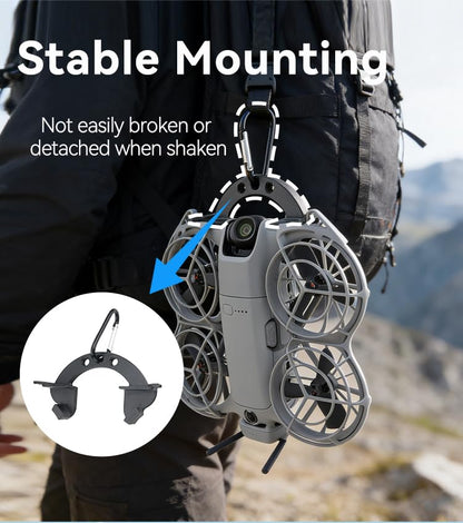 Backpack Clip Hook Compatible with DJI NEO 2 - Quick-Release Design, Lightweight 11g, 1kg Load Capacity, Versatile Mounting for Hands