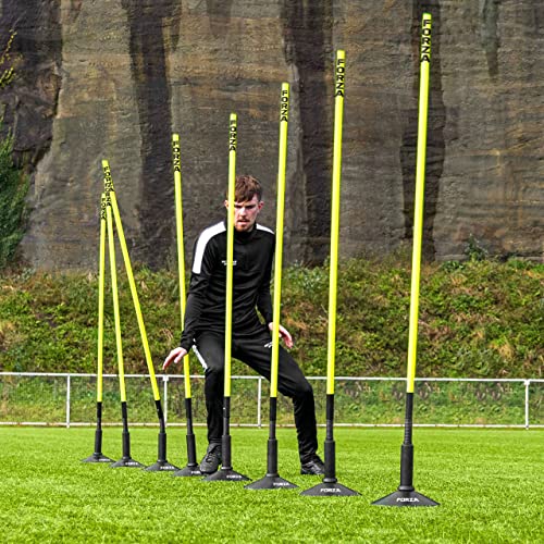 FORZA Pro Adjustable Hurdle Set | Speed & Agility Training with Rubber Bases or Ground Spikes for Extra Stability [4ft or 5ft] - size: 5ft, style: With Rubber Base