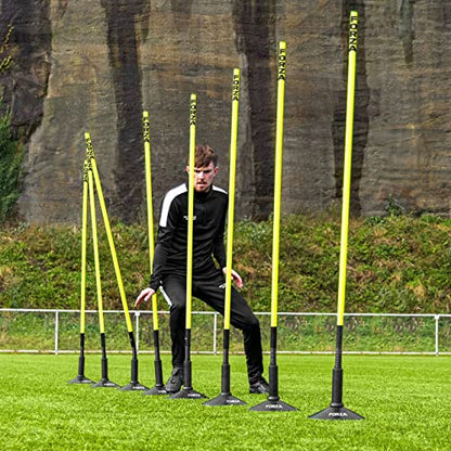 FORZA Pro Adjustable Hurdle Set | Speed & Agility Training with Rubber Bases or Ground Spikes for Extra Stability [4ft or 5ft] - size: 5ft, style: With Rubber Base