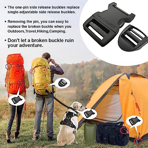 1" Buckle Quick Side Release Buckle,Adjustable No Sewing Clip,Plastic Replacement for Nylon Webbing Straps,Backpack Pack Belt - color: 1 Inch 4 Pcs