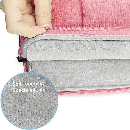 ProElife 15-Inch Laptop Sleeve Case for 2025-2023 MacBook Air 15 inch with M4 M3 M2 Accessory Traveling Carrying Case Water-Resistant Bag Cover for MacBook Air 15'' 2025 2024 2023 M4 M3 M2 (Pink) - color: Pink