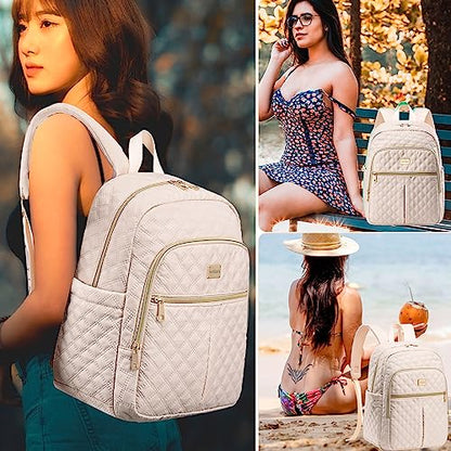 Weitars Lunch Backpack For Women Men,20L Cooler Backpack Insulated Lunch Bag For Women With Side Pockets Waterproof,Meal Prep Backpack,Adult Backpack Cooler For Lunch Picnic Hiking Camping Beach - color: Beige