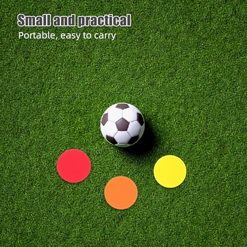 DOITOOL 12pcs Football Training Markers Flat Discs Non-Skid Ground Spot Cones 10cm Multi- for Agility Drills Soccer Field Practice