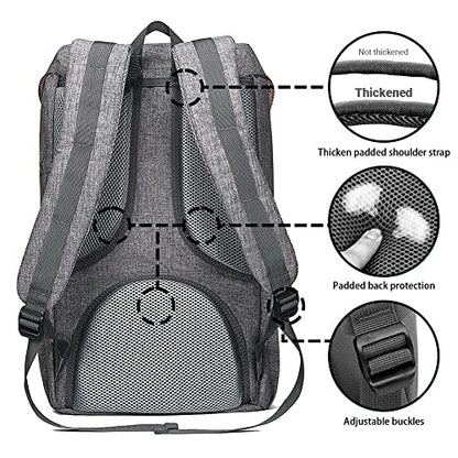 KAUKKO Travel Laptop Backpack, Outdoor Rucksack, Backpack Fits 15.6"(Linen Grey) - color: 1linen Grey, size: Large