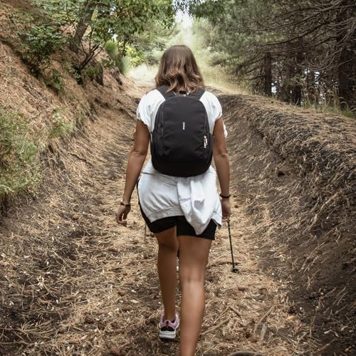 G4Free 15L Hiking Backpack, Lightweight Water Resistant Daypack for Travel School College Students Women Men (Black) - color: Black
