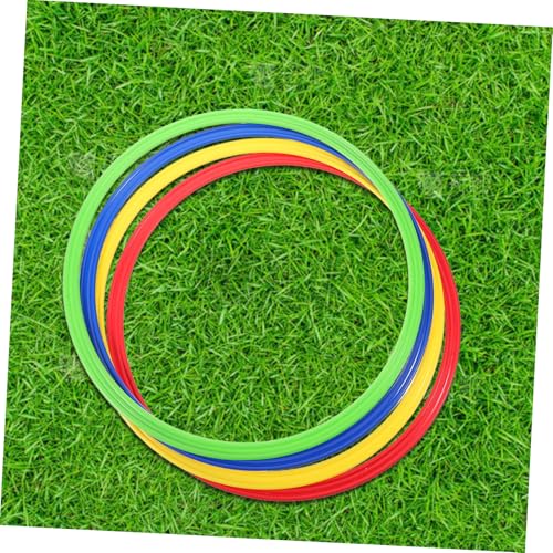 TOYANDONA 4pcs Soccer Training Rings Plastic Agility Training Circles Speed and Agility Drills Jumping Ring for Enhanced Coordination