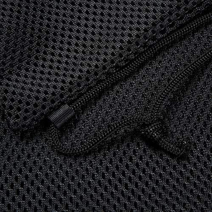 Frienda Mesh Drawstring Backpack Bag Multifunction Mesh Bag, Black - color: Black