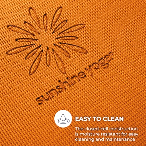 Voyage Yoga Mat, 6 Pack, 72" x 24" Professional Studio and Gym Bulk Yoga Mats, 5mm Thick, Durable, Anti-Tear, Non Slip Fitness and Exercise Mats - color: Orange