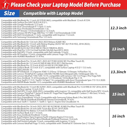 Puffy Quilted Laptop Sleeve with a Shoulder Strap Compatible with MacBook Air 15 inch M2 A2941 2023/Pro 15 A1990 A1707, 15 Surface Laptop 5/4/3, Compatible with Dell XPS 15 - color: Sleeve - Navy, size: 15 inch