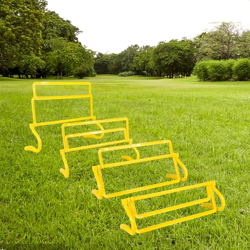 4 Height Adjustable Speed Training Hurdles Fitness & Speed Training Equipment - color: Set of 5