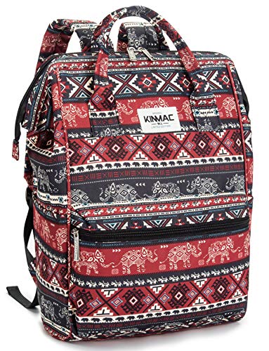Kinmac Waterproof Laptop Backpack For Laptop Up to 15.6 Inch Men Women Travel Outdoor Backpack (Elephant) - color: Elephant（open Wide）