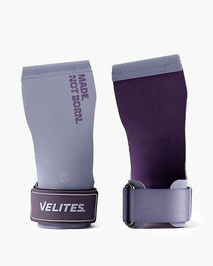Velites - All Terrain Grips - Official Crossfit® Games Gymnastics Grips - No-Chalk Required - for All Bars & Surfaces - Includes Wristbands & Bag - color: Purple, size: Large