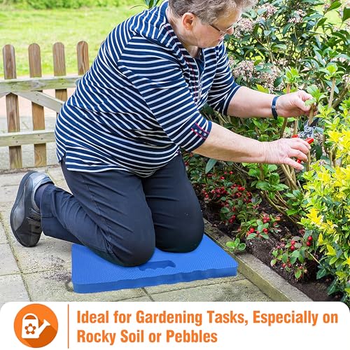 Gardzen 3-Pack Garden Kneeling Pad, EVA Foam Kneeler Pad for Gardening, Baby Bath, Yoga, Pilates, Exercise, 18" x 11" x 1", Blue - size: 18" x 11" x 1" - 3 Pack