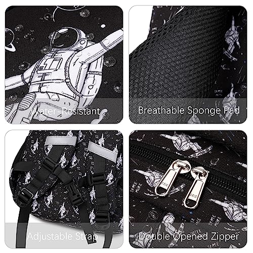 abshoo Cute Astronaut Kids School Backpack For Boys Elementary Kindergarten School Bag (Astronaut Black) - color: Astronaut Black