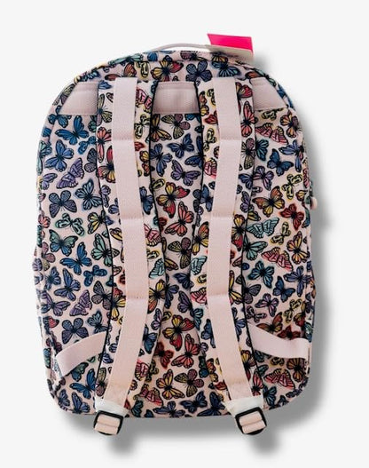 Kipling Women's Seoul Extra Large 17" Laptop Backpack, Durable, Roomy with Padded Shoulder Straps, Built-In Protective Sleeve - color: Butterfly Day, size: 13.5''L x 17.75''H x 9''D