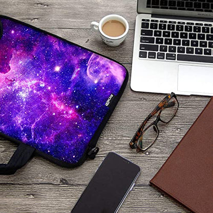 RICHEN 17 inch Laptop Shoulder Bag Carrying Case with Handle Fits 15.6/16/17/17.3/17.4 inch Laptop Notebook (16-17.3 inch, Purple Galaxy) - color: Purple Galaxy
