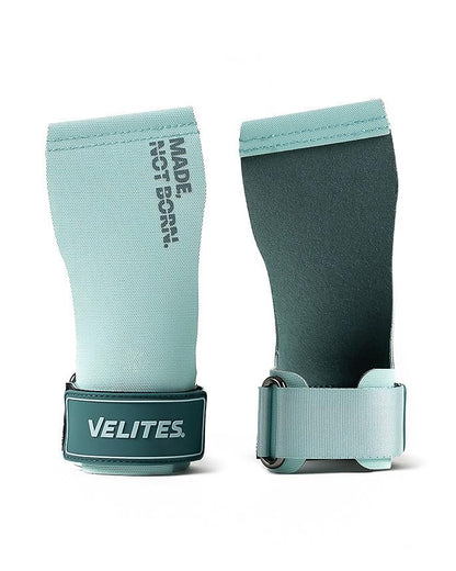 Velites - All Terrain Grips - Official Crossfit® Games Gymnastics Grips - No-Chalk Required - for All Bars & Surfaces - Includes Wristbands & Bag - color: Mint, size: Large