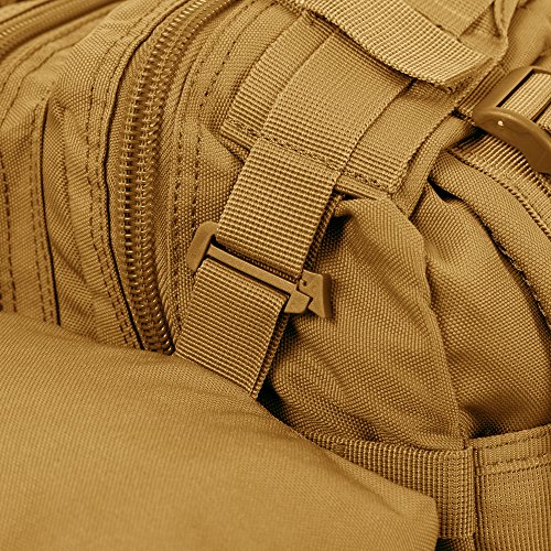 Seibertron Falcon Water Repellent Hiking Camping Backpack Compact Pack Summit Bag Khaki 37L(1+2) - color: Khaki 37l+ 2 Detachable Packs