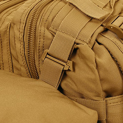 Seibertron Falcon Water Repellent Hiking Camping Backpack Compact Pack Summit Bag Khaki 37L(1+2) - color: Khaki 37l+ 2 Detachable Packs