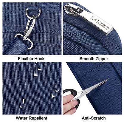 Landici Laptop Bag Case 15.6 Inch with Shoulder Strap, Slim Waterproof Computer Sleeve Cover Compatible with MacBook Pro 15/16, MacBook Air 15, 15-16 Inch HP Acer Dell Lenovo ASUS Laptop, Blue - color: Blue, size: 14-15.6 Inch