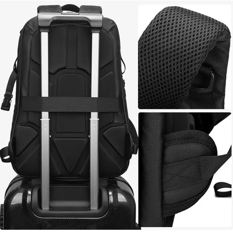 Camera Backpack, Large Capacity Outdoor DSLR Backpack, Compatible with 15.6-Inch Laptops, Canon and Nikon, Black - color: 9013-black