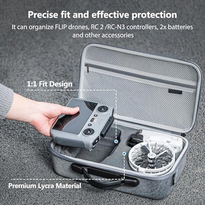 Tomat Flip Case,Portable Shoulder Bag for DJI Flip Drone Accessories,Support 3 Batteries,RC 2/N3 Remote Controller