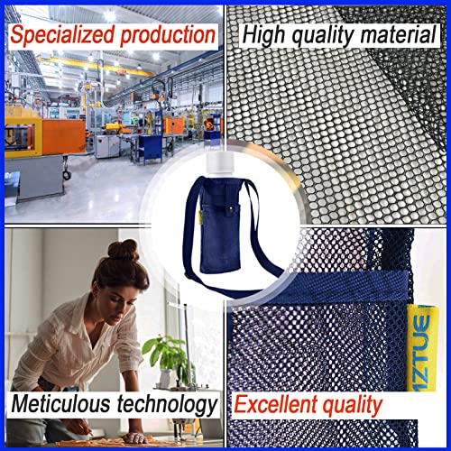 Water Bottle Holder with Strap, Premium Water Bottle Carrier with Strap Easy Clean, Light Water Bottle Carrier Bag, Water Bottle Holder with Pocket for Hiking, Walking, Travel - color: blue & black