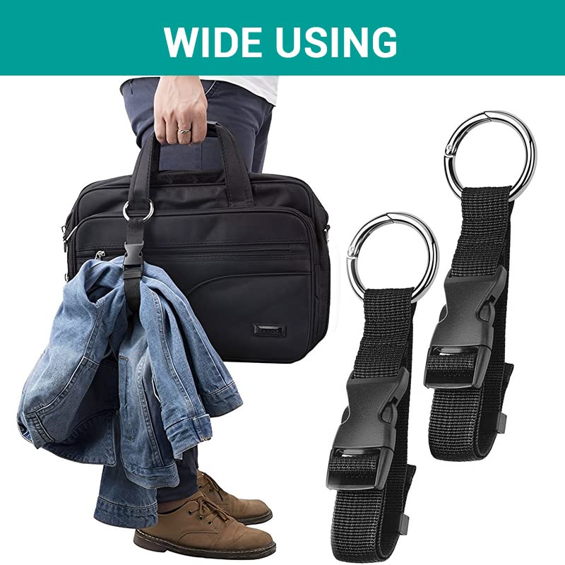 2 Pack Luggage Straps - Adjustable Suitcase Belts Travel Accessories - Jacket Gripper Arm Saver Easy to Carry Your Extra Bags (Orange) - color: Orange