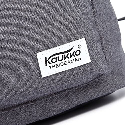 KAUKKO Drawstring Sports Backpack Gym Yoga Bag Shoulder Rucksack for Men and Women (4-GREY) - color: 4-grey