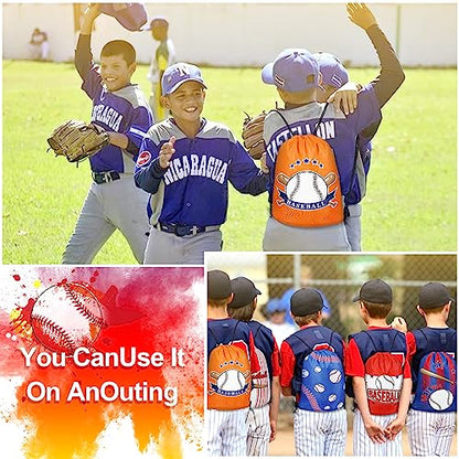 Grneric 18 Pcs Baseball Party Favor Bags Drawstring Bags Bulk Candy Goodie Bag Baseball Themed Presents for Sports Teams - color: Baseball