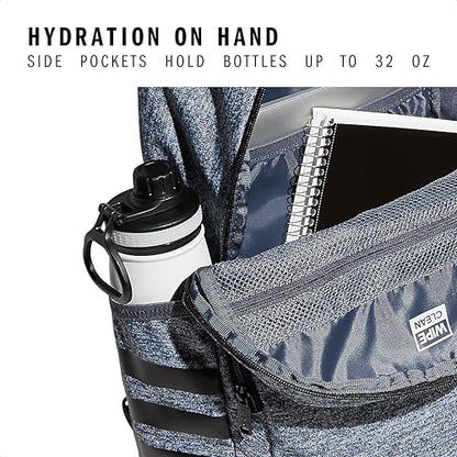 3-Stripe Classic backpack for men and women, bag with laptop sleeve - color: Jersey Onix Grey/Black/4.0