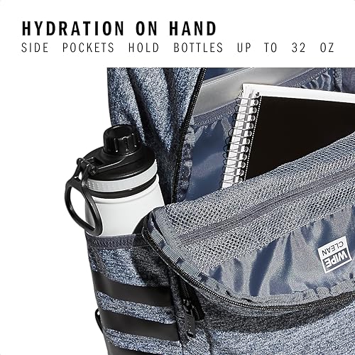 3-Stripe Classic backpack for men and women, bag with laptop sleeve - color: Jersey Onix Grey/Black/4.0