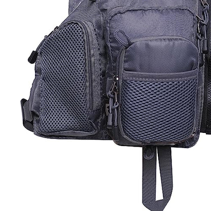 Kylebooker Fly Fishing Vest Pack Adjustable for Men and Women - color: Light Gray