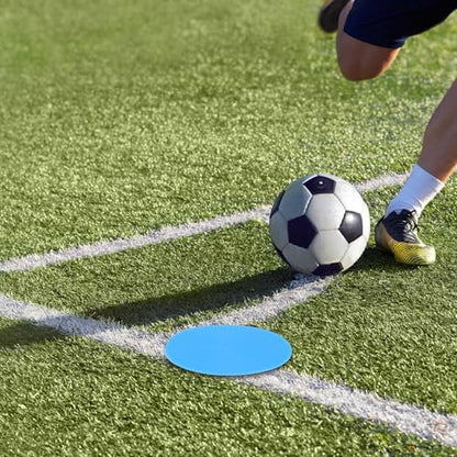 DOITOOL 12pcs Football Training Markers Flat Discs Non-Skid Ground Spot Cones 10cm Multi- for Agility Drills Soccer Field Practice