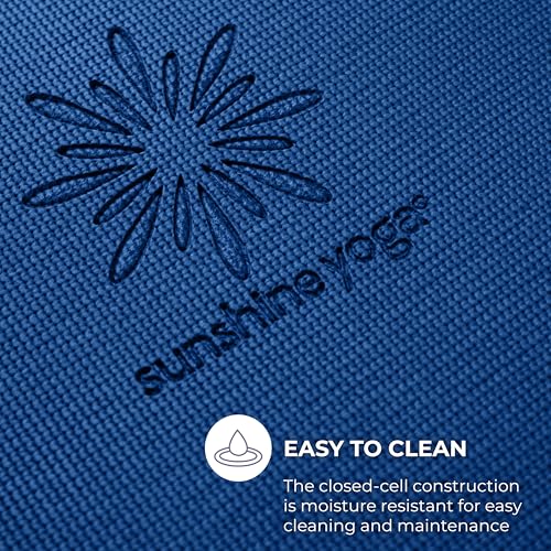 Voyage Yoga Mat, 6 Pack, 72" x 24" Professional Studio and Gym Bulk Yoga Mats, 5mm Thick, Durable, Anti-Tear, Non Slip Fitness and Exercise Mats - color: Dark Blue