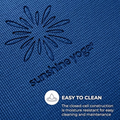 Voyage Yoga Mat, 6 Pack, 72" x 24" Professional Studio and Gym Bulk Yoga Mats, 5mm Thick, Durable, Anti-Tear, Non Slip Fitness and Exercise Mats - color: Dark Blue