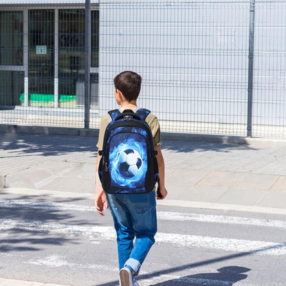 Meisohua Backpack for Boys Elementary Middle School Bags for Boy Kids Bookbags Teenager Casual Daypack Water Resistant Football Backpack - color: Black Football Backpack