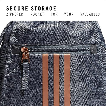adidas Alliance Sackpack – Drawstring Backpack for Sports, Small Gym Bag, Jersey Onix Grey/Rose Gold/2, OSFA - color: Jersey Onix Grey/Rose Gold/2