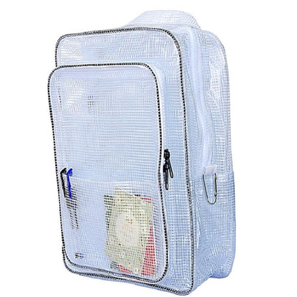 15.7"Anti-static clear pvc backpack,cleanroom engineer tool bag full cover pvc for put computer tool working in clean room, semiconductor industry … - color: One Piece White Small
