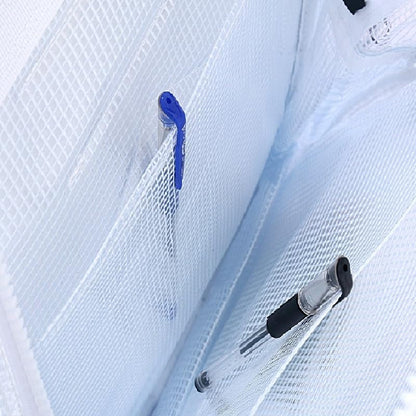 16.5 ”Anti-static clear pvc backpack,cleanroom engineer tool bag full cover pvc for put computer tool working in clean room, semiconductor industry - color: One Piece White Large