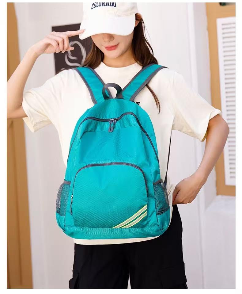 Geboldil Men's and women's waterproof backpack traveling backpack peacock green - color: Peacock Green