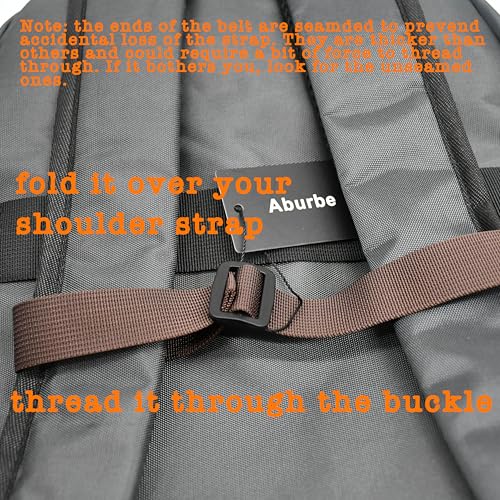 Backpack Chest Strap, Universal Add on Adjustable Sternum Strap, Chest Belt Replacement, with Heavy Duty Quick Release Buckle Clip, for Travel, Hiking, Camping, School - color: Brown
